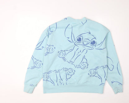 Preloved Disney Women's Blue XS Cartoon Pullover Sweatshirt - Back
