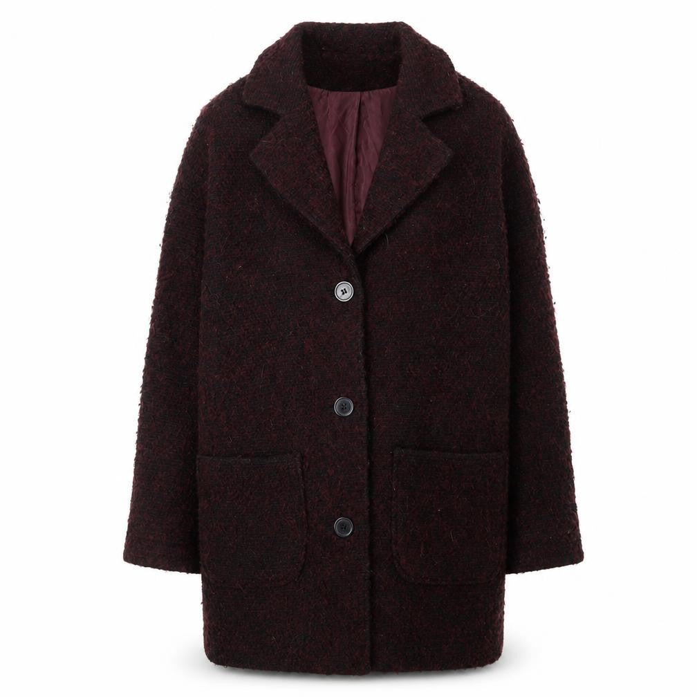 Zara Women's Multicoloured Wool Overcoat Size 10