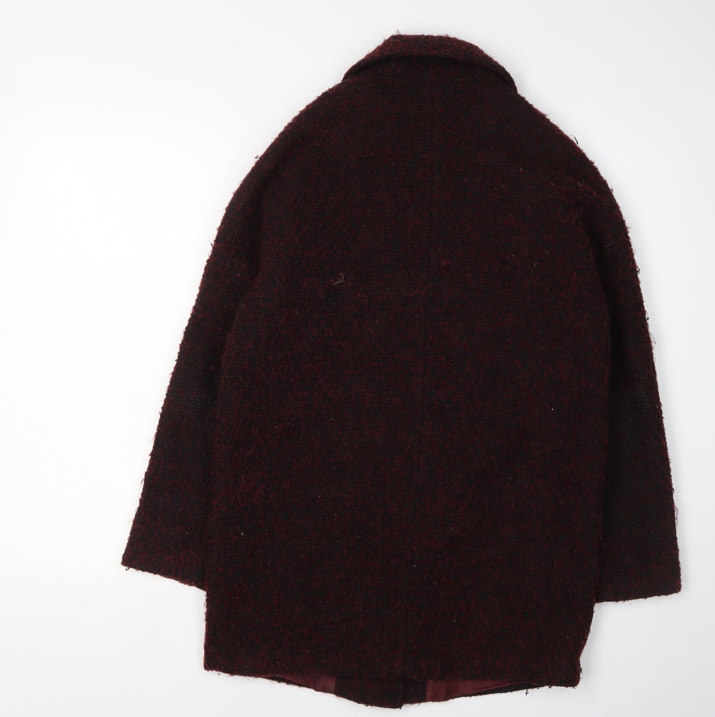 Zara Women's Multicoloured Wool Overcoat Size 10