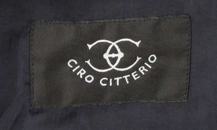 Ciro Citterio Men's Black Formal Long Blazer 38L