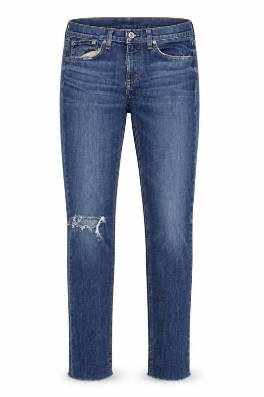 rag & bone Women's Blue Skinny Distressed Jeans Size 26