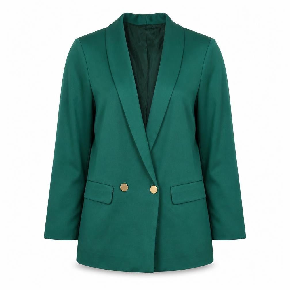 Warehouse Women's Green Blazer Size 10 Double-Breasted