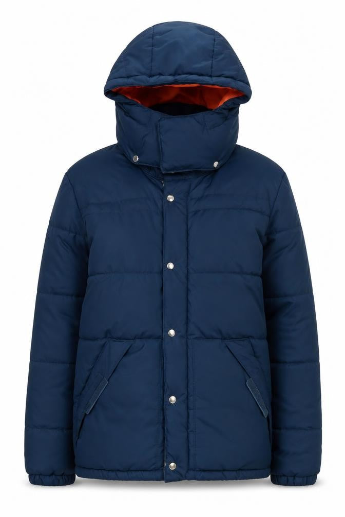 H&M Women's Blue Puffer Jacket M Hooded Casual