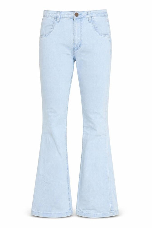 PrettyLittleThing Women's Blue Flared Denim Jeans Size 6