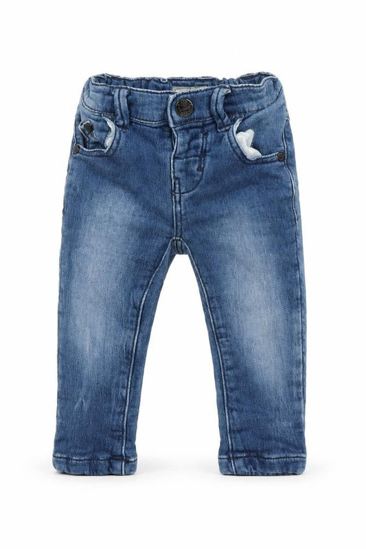 Next Unisex Blue Denim Jogger Jeans, 9-12 Months, Casual Style