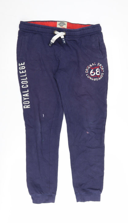Additional front view of TBOE boys’' blue jogger trousers xl size