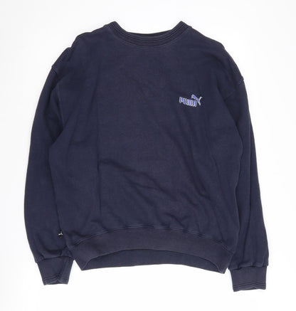 Additional front view of Puma Men's Blue Small Pullover Sweatshirt
