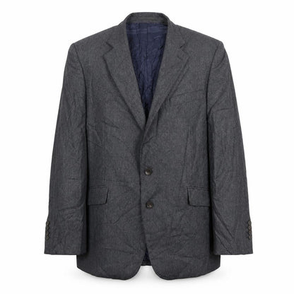 Front view of Jaeger Men's Grey Wool Blazer 42 Regular Fit