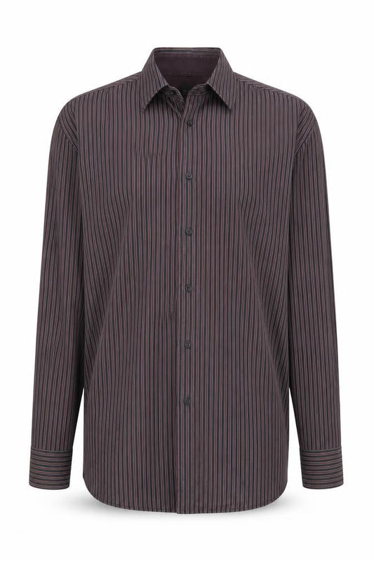 Jasper Conran Men's Black Striped Long Sleeve Shirt - 15.5