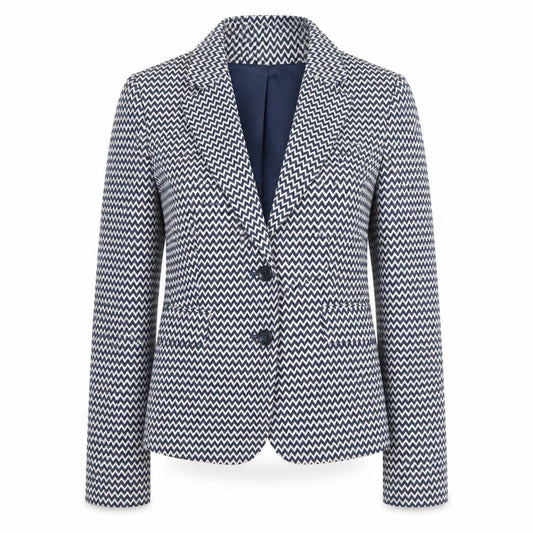 Jasper Conran Women's Blue Chevron Blazer Size 8