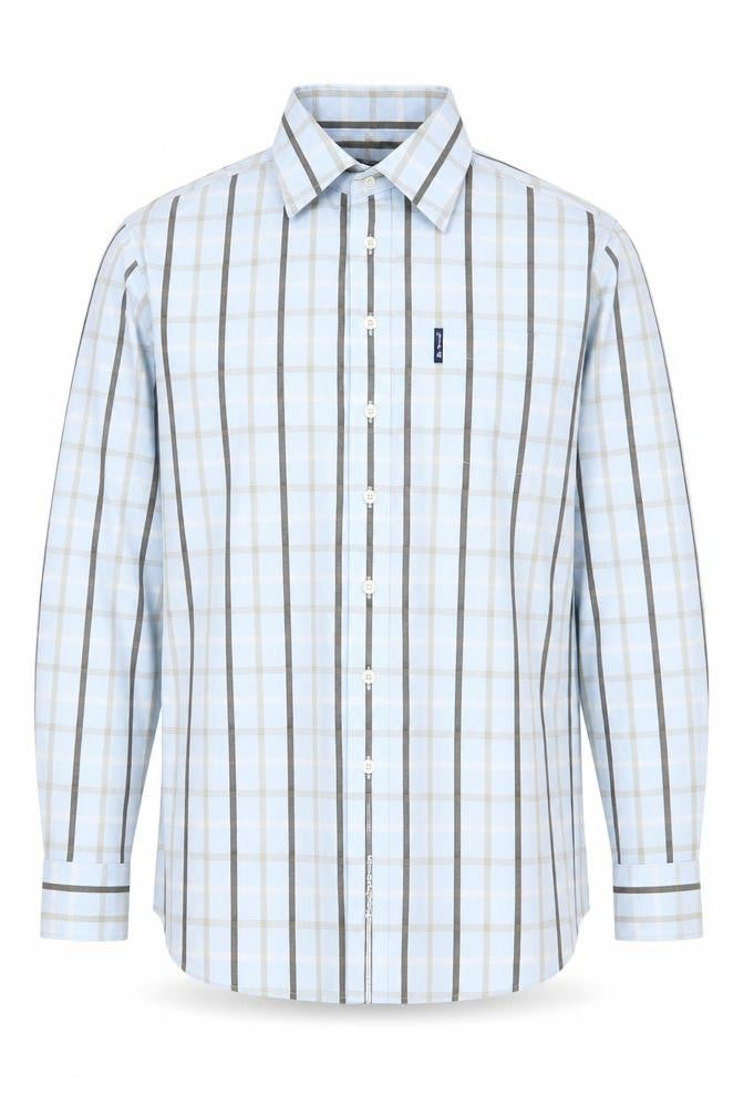 Ben Sherman Men's Blue Plaid Button-Up Shirt Medium
