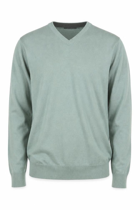 James Pringle Men's Green V-Neck Pullover Jumper - Size S