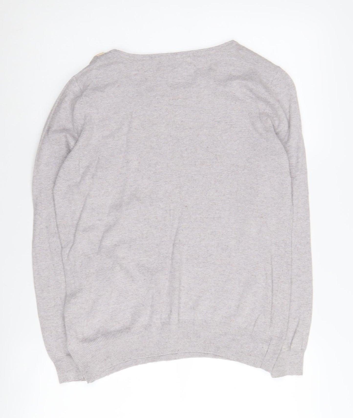 RJR John Rocha Women's Grey Beaded Pullover Jumper Size 12