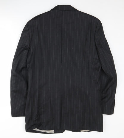 Pierre Cardin Men's Black Striped Blazer, Size 48