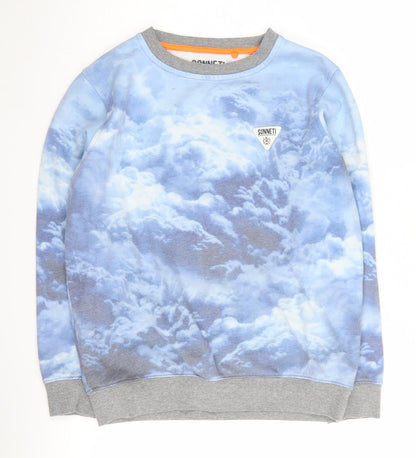 Additional front view of Sonneti boys’ blue pullover sweatshirt 12-13 years