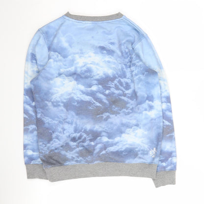 Back view of Sonneti boys’ blue pullover sweatshirt 12-13 years