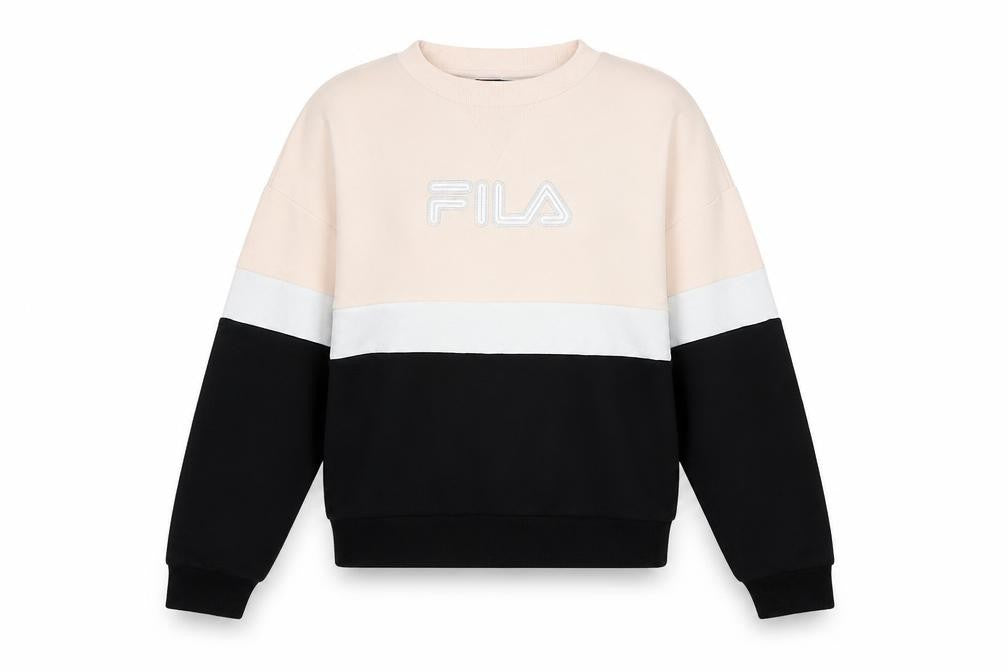 FILA Women's Colourblock Sweatshirt XS - Black/Beige