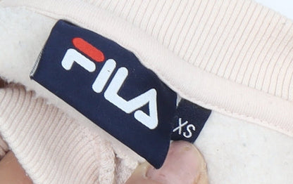 Close-up detail of Fila Women's Colourblock Sweatshirt XS - Black/Beige