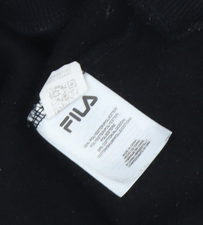 Brand and care label for Fila Women's Colourblock Sweatshirt XS - Black/Beige