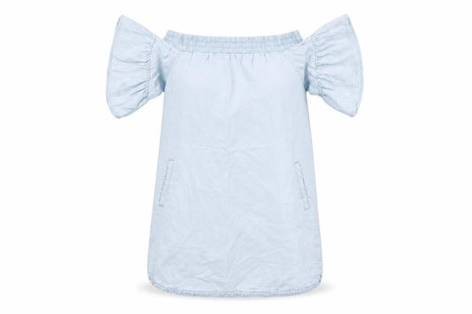 AllSaints Women's Blue Off Shoulder Dress S