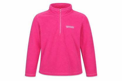 Front view of Bloome girls’ pink fleece pullover sweatshirt 9-10 years