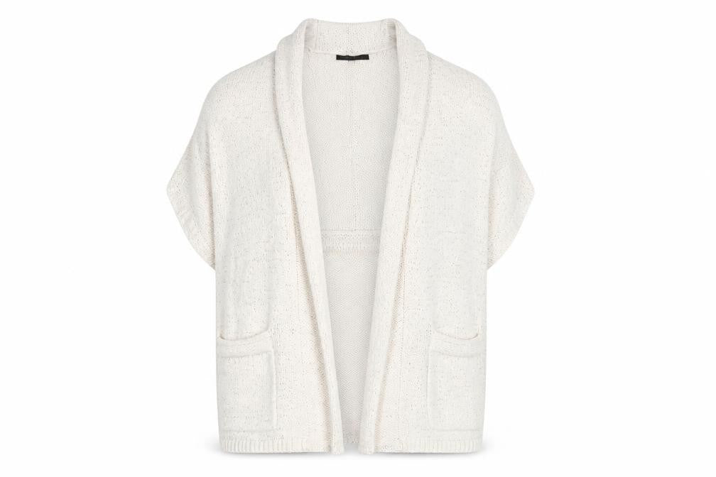 Banana Republic Women's Ivory M Cardigan Sleeveless Knit