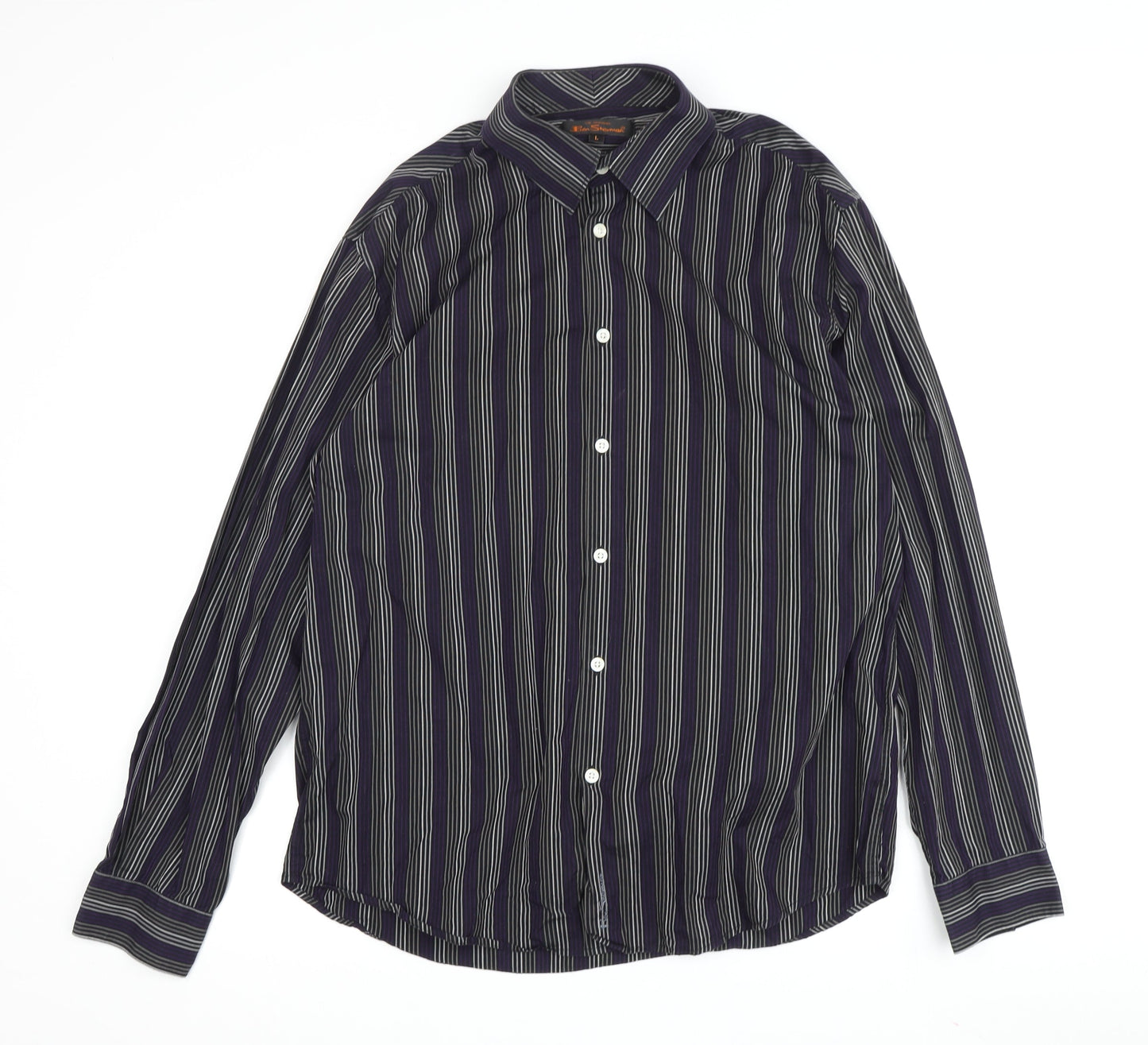 Ben Sherman Men's Multicoloured Striped Shirt L