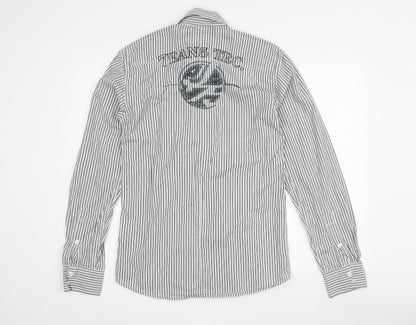 Jack & Jones Men's Black Striped Shirt S