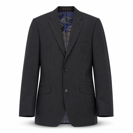 STVDIO Jeff Banks Men's Black Pinstripe Blazer, 36 Regular