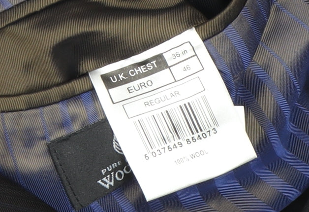 STVDIO Jeff Banks Men's Black Pinstripe Blazer, 36 Regular