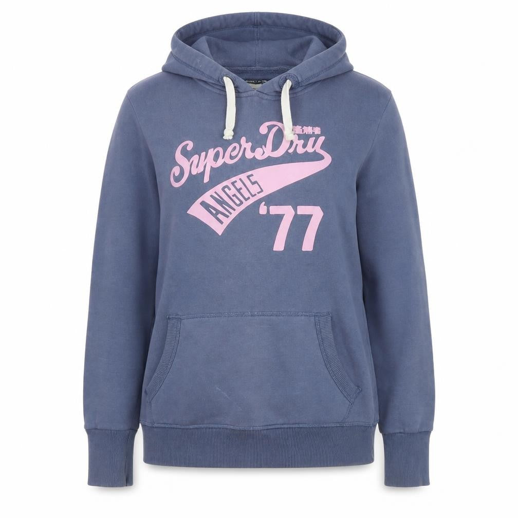 Superdry Women's Blue Pullover Hoodie M Casual