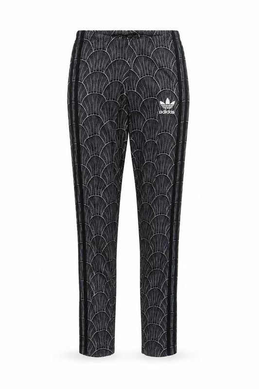 Adidas Women's XS Black Track Pants with Geometric Pattern
