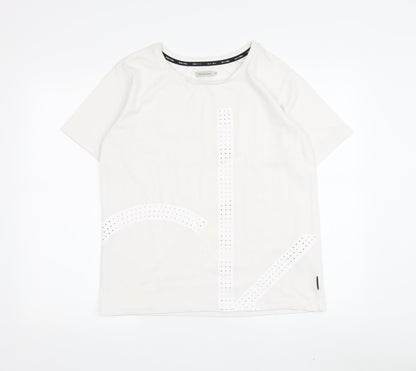 Calvin Klein Women's White XS Casual T-Shirt Basic