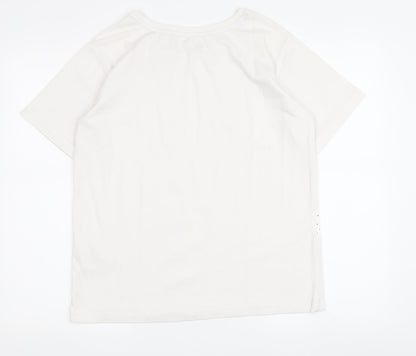 Calvin Klein Women's White XS Casual T-Shirt Basic