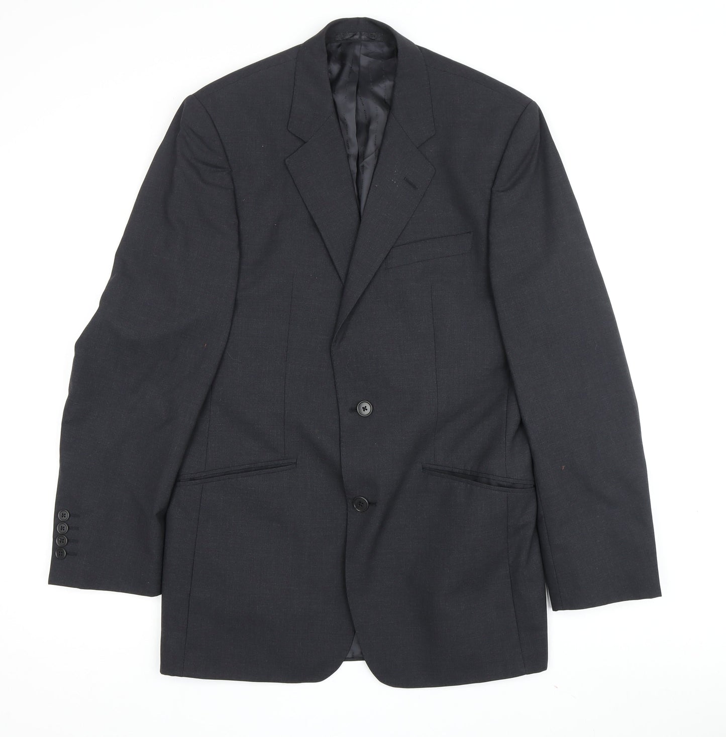 Jaeger Men's Grey Wool Blazer 38 Regular