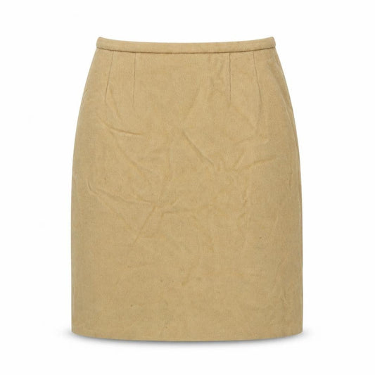 Jaeger Women's Beige Knee Length Wool Pencil Skirt