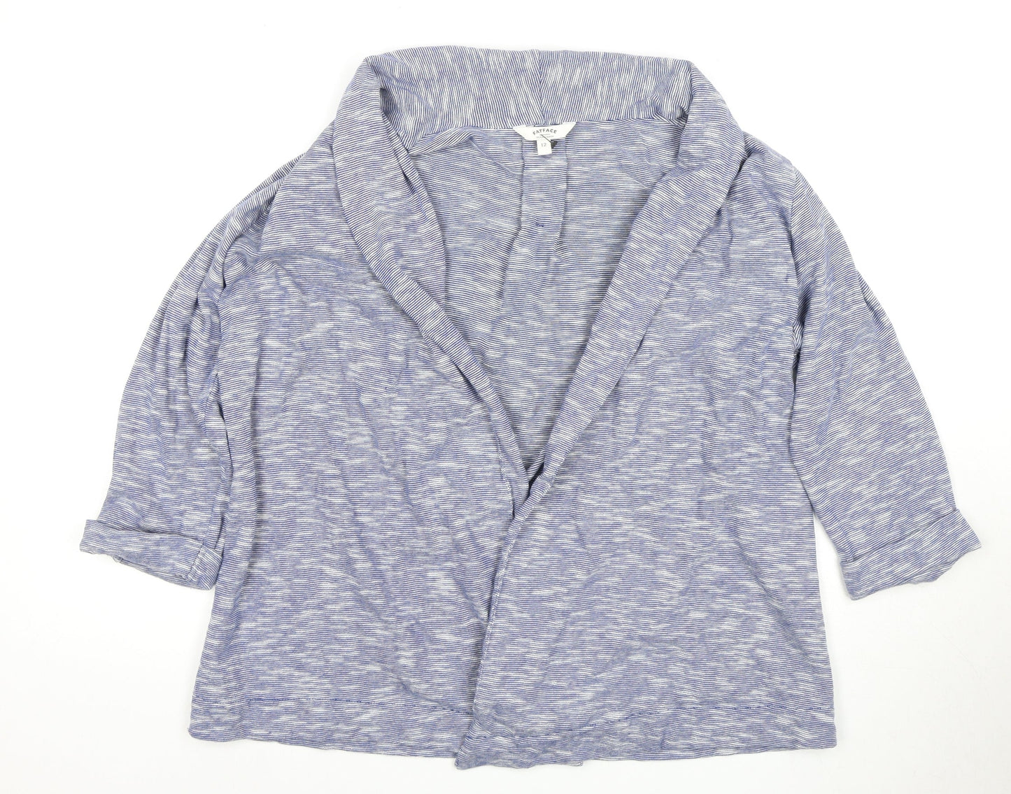 FatFace Women's Blue Collared Cardigan Size 12 Casual