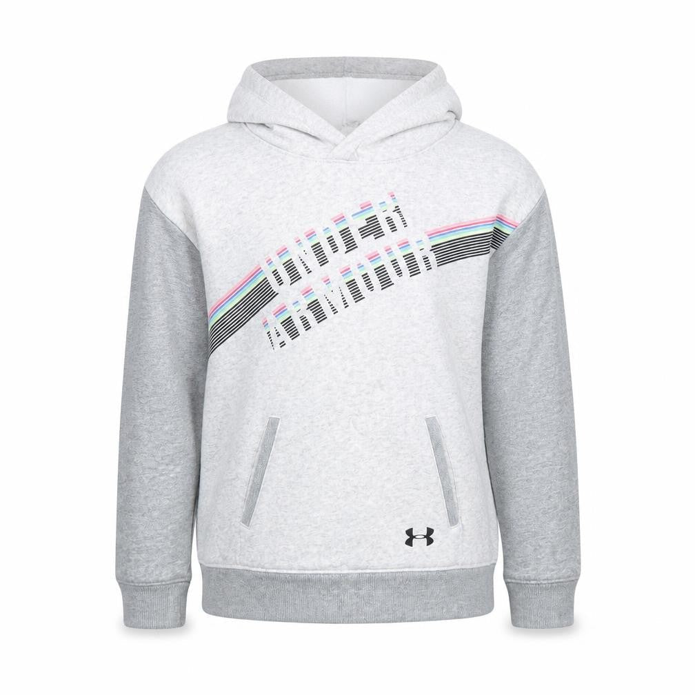 Under Armour Girls Grey Pullover Hoodie Size 10-11 Years