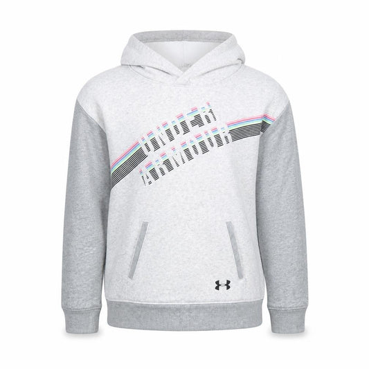 Under Armour Girls Grey Pullover Hoodie Size 10-11 Years