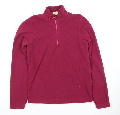 Additional front view of Mountain Warehouse girls’ red fleece pullover 15-16 years