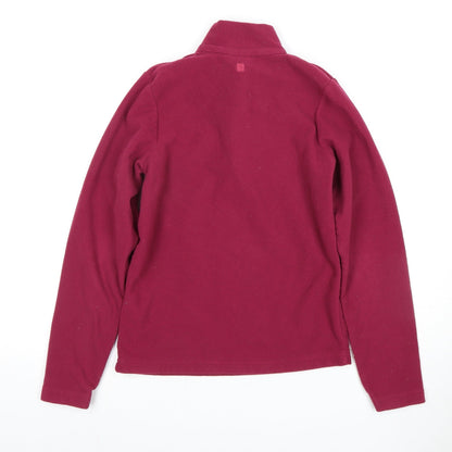 Back view of Mountain Warehouse girls’ red fleece pullover 15-16 years