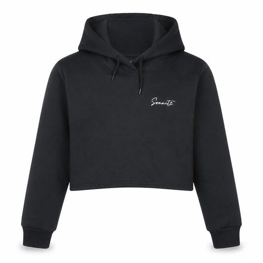Soviet London Girls Black Pullover Hoodie, Size 10-11 Years