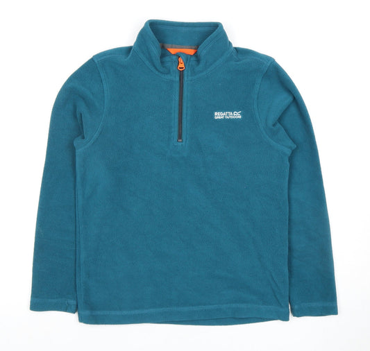 Regatta Girls' Blue 1/2 Zip Outdoor Fleece Hoodie, 9-10 Years