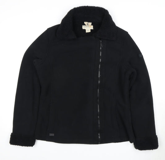 Regatta Women's Black Fleece Jacket Size 14 Winter Warm