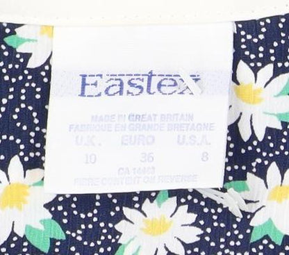 Preloved Eastex Women's Multicoloured Floral Blouse Size 8 - Detail