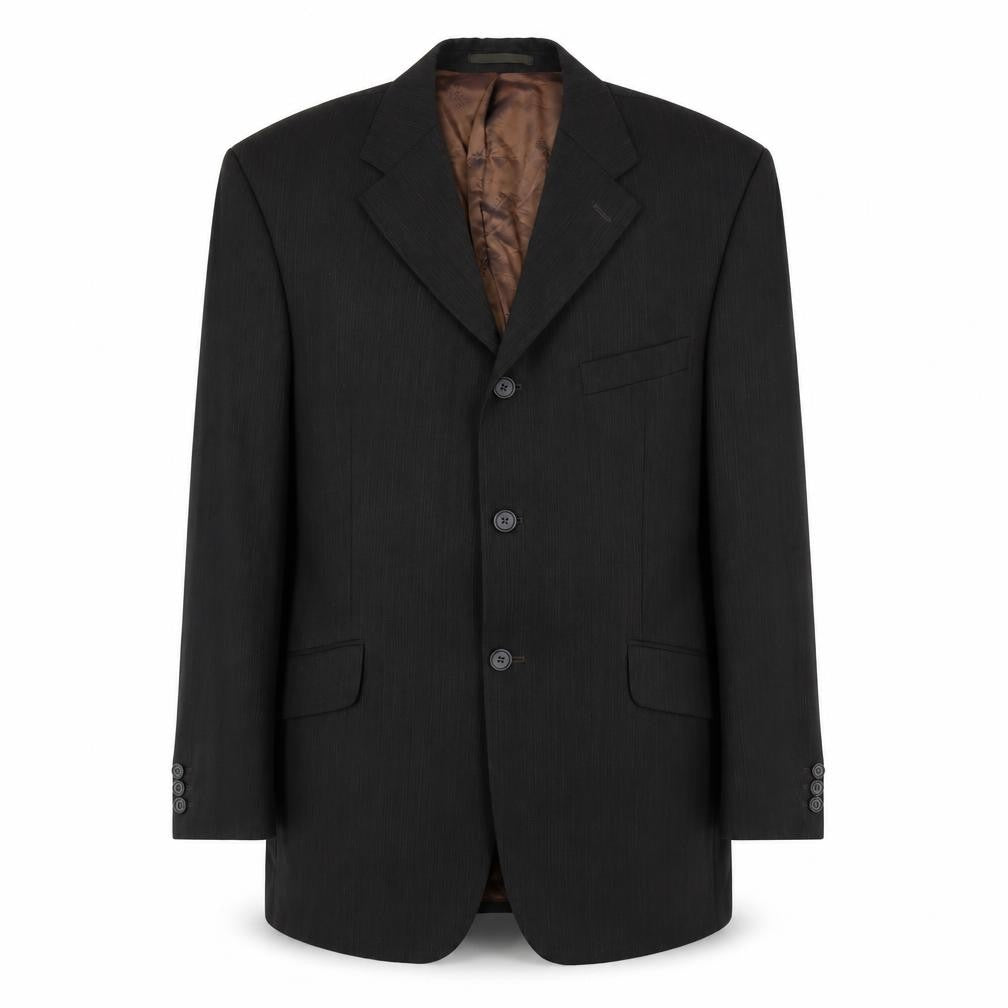 Jeff Banks Men's Black Wool Blazer Jacket Size 42R