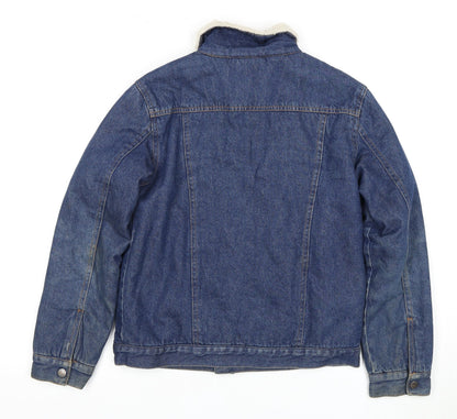 Back view of Firetrap girls’ blue denim jacket, size 11-12, lined casual