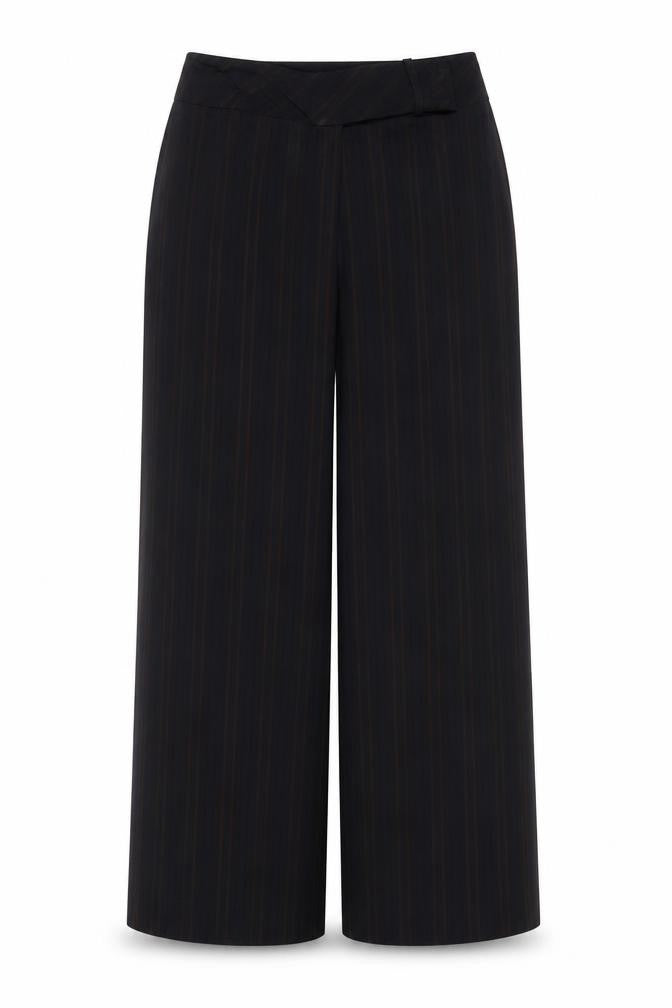 Jasper Conran Women's Black Striped Trousers Size 8