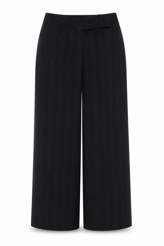 Jasper Conran Women's Black Striped Trousers Size 8
