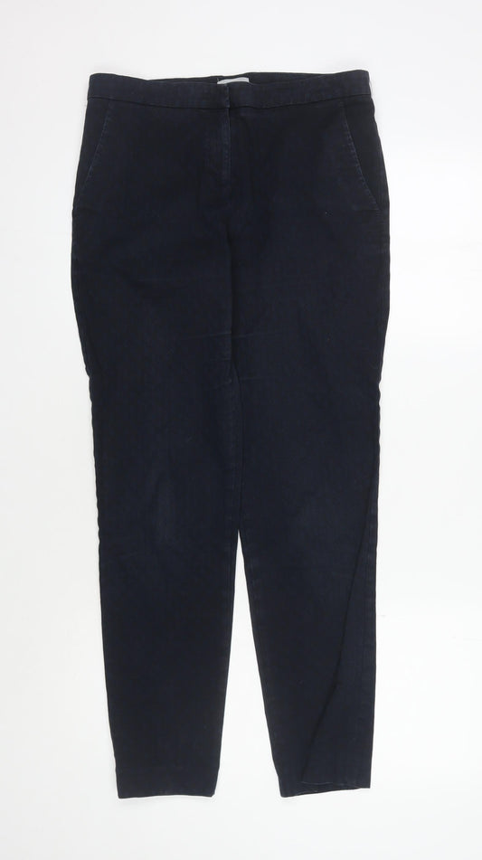 Jigsaw Women's Black Trousers - UK 10, Cotton Blend